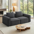 Welzona 75" Loveseat, Chenille Love Seat Sofa, Small Couch for Small Space | Minimalist Comfy Love Seat, Small Couches for Small Spaces, 2 Seater Modern Loveseat, 22" Deep Seat for Apartment, Grey Sofa