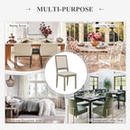 COLAMY Upholstered Wood Dining Chairs Set of 2, Kitchen Dining Chairs with Back, 19 Inch Fabric Farmhouse Dining Room Side Chairs with Wooden Legs for Kitchen Dining Living Room Courtyard, Grey