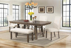 Picket House Furnishings Dex Bench in Smokey Walnut and Cream