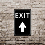 12x16" Exit Sign with Up Arrow - High-Intensity Aluminum Parking Lot Sign, Weatherproof & Fade-Resistant, Ideal for Outdoor & Indoor Use - Curbside Sign