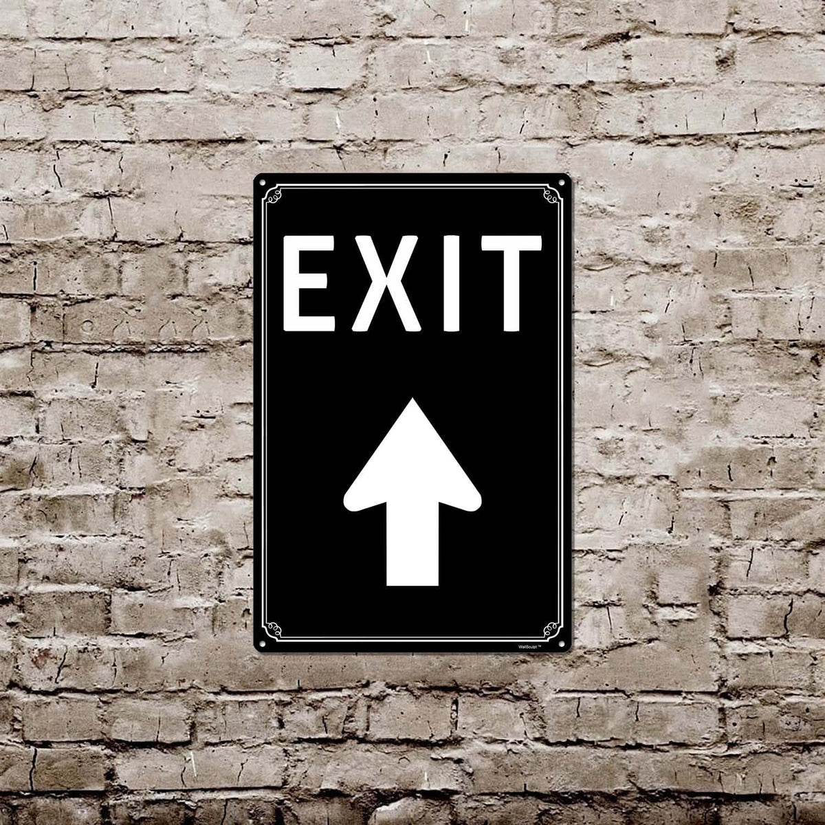 12x16" Exit Sign with Up Arrow - High-Intensity Aluminum Parking Lot Sign, Weatherproof & Fade-Resistant, Ideal for Outdoor & Indoor Use - Curbside Sign