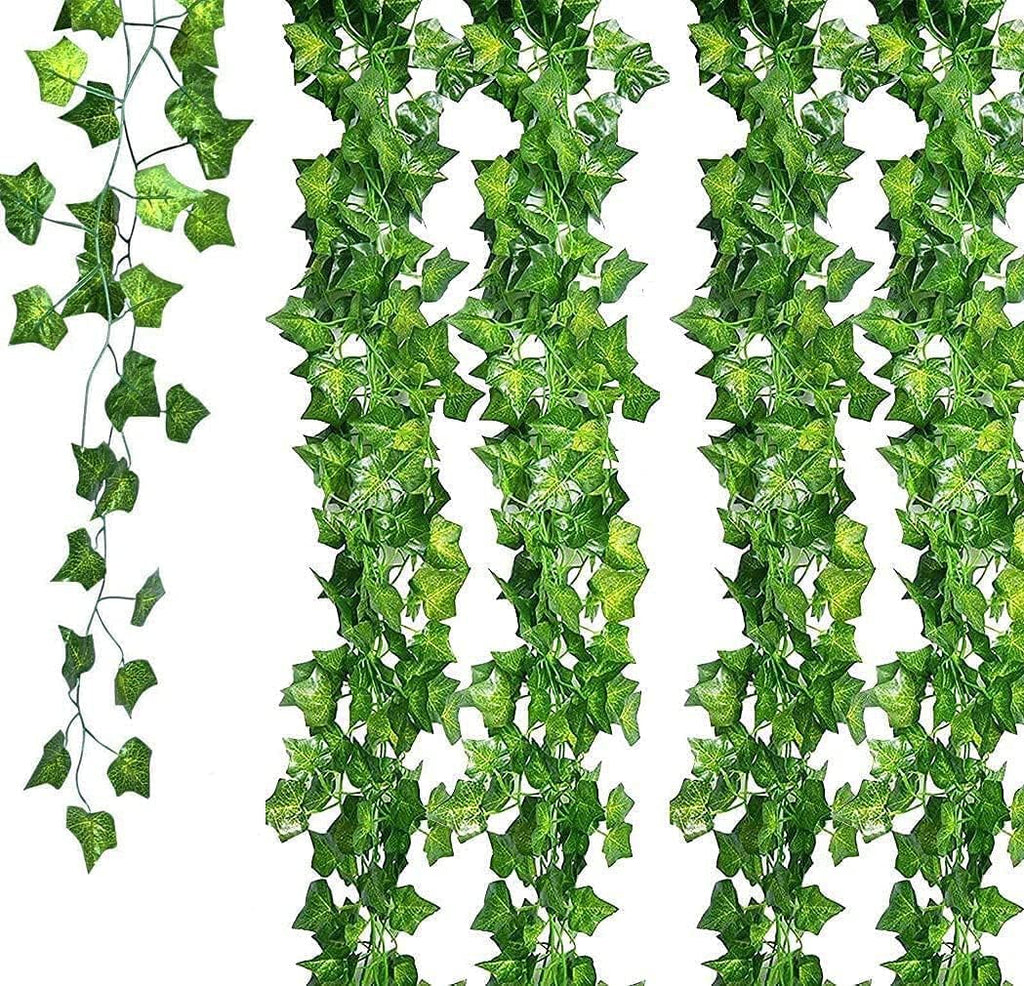 Unilove 84 feet 12 Pack Fake Vines Artificial Ivy Leaves Plants Hanging Greenery Plant Garland for Bedroom Office Wall Decor Indoor Outdoors (84Ft Ivy Leaves)