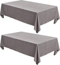 Fitable Linen Textured Square Tablecloths 2 Pack, Washable Fabric Table Clothes, Holiday Table Covers for Kitchen Dining, Party, Farmhouse (Stone, 54 x 54 Inch)
