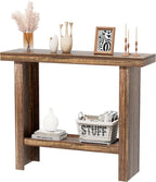 LIFECHOVY Farmhouse Wood Entryway Table Narrow Console Tables with Storage Behind The Couch Sofa, Entrance Side Table for Hallway, Living Room, Foyer, Rustic Brown