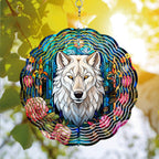 Wolf Wind Spinner - Unique 3D Hanging Wind Spinner for Yard and Garden