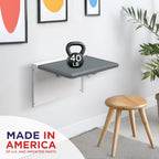 Carstens WALLAdesk™ Mini Wall Mounted Desk - Surf, 16.87 x 10.62, Durable, Professional Grade Murphy Desk for Healthcare, Home, Office, Schools - Compact, Slim Wall Mounted Folding Table