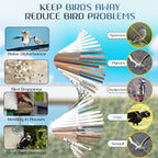 Reflective Bird Deterrents for Outside – Bird Repellent Devices Outdoor – 3D Wind Spinners Outdoor Garden Decor –4 Set Bird Repellent to Keep Woodpecker & Pigeons Away from Window Roof (Style 1)
