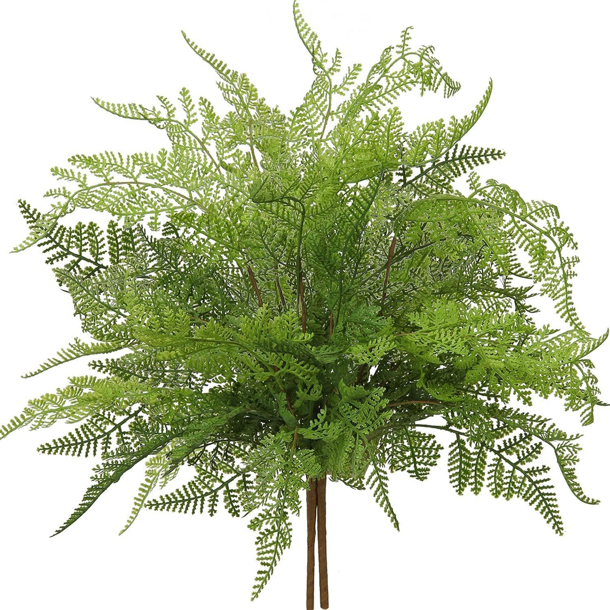 Artificial Boston Fern Plants 19" Fake Greenery Shrubs 2 Pcs Faux Plant Bushes UV-Resistant for Indoor Outdoor Wedding DIY Bouquets Floral Arrangement Table Centerpieces