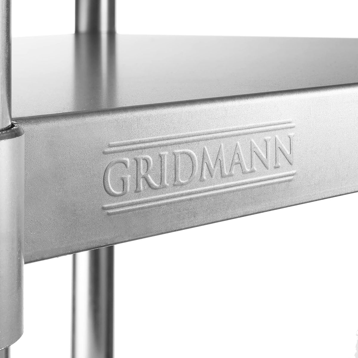 GRIDMANN Stainless Steel Work Table 18 x 24 Inches, NSF Commercial Kitchen Prep Table with Under Shelf for Restaurant and Home