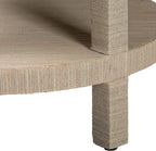 bali & pari Rocco Bohemian Woven Grasscloth End Table