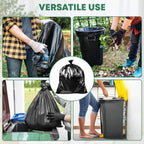 65 Gallon Contractor Heavy Duty Garbage Bags | 30 Bags w/Ties | X-Large 3 MIL Thickness | For Large Commercial Jobs | Construction Clean Up | Trash bags for Yard Clean up - TrashMaster (30)