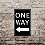 8x12" One Way" with Right Arrow - High-Intensity Aluminum Parking Lot Sign, Weatherproof & Fade-Resistant, Ideal for Outdoor & Indoor Use - Curbside Sign