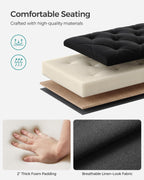 SONGMICS Storage Ottoman Bench, Foot Rest with Legs, Load up to 661.4 lb