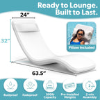 Coast Modern in Pool Lounge Chair - Waterproof & Weighted Chaise Lounger - Outdoor Pool Furniture for Patio or in Baja Shelf