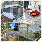 10x35 FT Greenhouse Plastic Sheeting,6 mil Transparent Greenhouse Film, UV Resistant Waterproof Plastic Covering for Winter, Polyethylene Greenhouse Covering for Farm, Garden,Agriculture