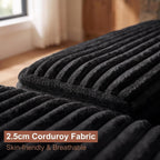 Couch Modular Sectional Sofa Cloud Couch | Oversized Deep-Seat Wide-Wale Corduroy L-Shaped Sectional Couch for Living Room, Apartment and Family Room