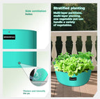 2 Pack 10 Gallon 3 Compartment Potato Grow Bag,Vegetable Growing BagThickened PE Garden Pots with Drainage Holes Branch-Binding Holes, Reusable Plant Bag for Vegetables、Flowers