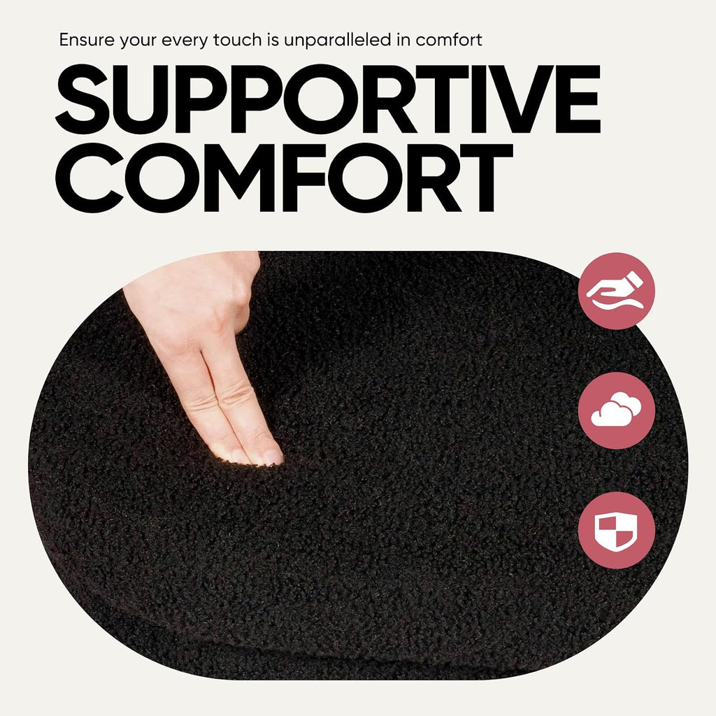 30 Inches Oval Ottoman with Storage, Boucle Sherpa Storage Ottoman Bench, Folding Foot Rest Chest for Bedroom Living Room