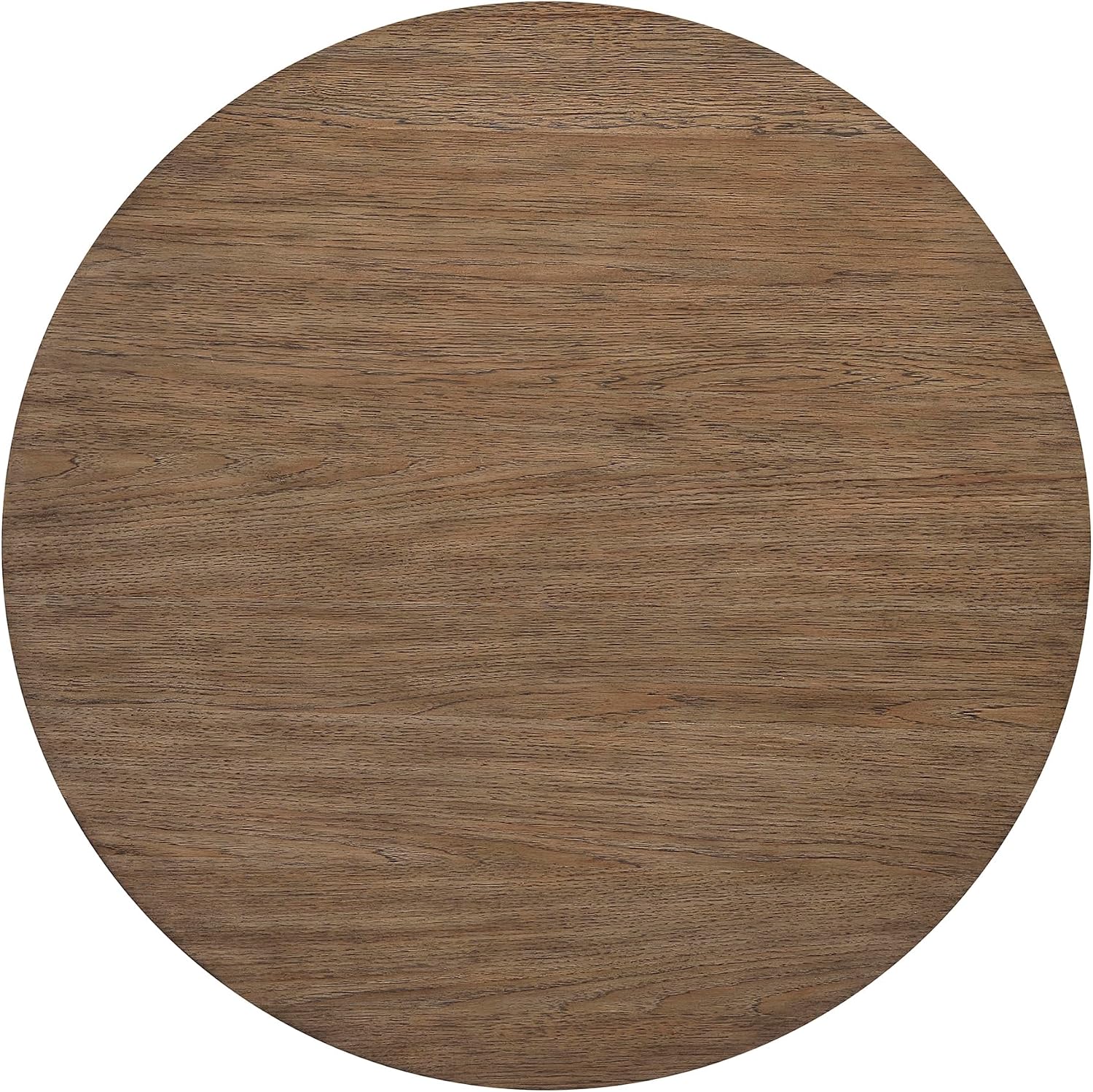 Lexicon Modern Round End Table, 20 Inch Dia. Wood Living Room Side Table, Walnut Veneer, Sturdy Geometric Wood Base, for Living Room/Lounge/Office/Waiting Area, Easy Assembly, Light Brown