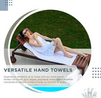 100% Cotton Hand Towel Set of 4, (16 x 28 inches) Sustainable, Soft, Highly Absorbent, Quick Drying, Combed Cotton Hand Towels Pack of 4 Ideal for Hotels, Spa, Bathroom, Dorm, Blue