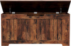 Wooden Storage Chest,30/40 Inch Storage Trunk w/2 Safety Hinges, Storage Bench, Modern Lift Top Chest Box Organizer (Rustic Brown, 40 Lx 15.7 W x19 H Inch)