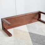 KEIKI Dinning Bench, 47.2" L Wood Dining Bench Indoor, Farmhouse Kitchen Table Bench for Kitchen, Living Room, Entryway, Walnut