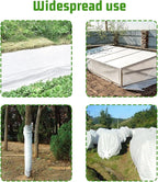 SnugNiture Plant Covers Freeze Protection, 10ft x 33ft 1.1oz/yd² Frost Cloth for Outdoor Plants, Floating Row Cover Frost Blanket for Winter Garden Vegetables Protection