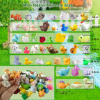 45-Piece Mini Resin Animals, 45 Styles Resin Animals Variety Pack for Dollhouse Fairy Garden Miniature Accessories Home Landscape Aquarium Hide DIY Crafts Decor Gift Giving
