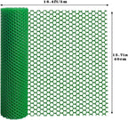 16.4 FT x 15.7 in Roll Mesh Fence, Versatile Green Plastic Fencing & Netting, Cuttable Animal Wire Mesh Fence, Durable Tree Trunk Protector, Suitable for Cat Dog Rabbit Barrier and Plant Protectors