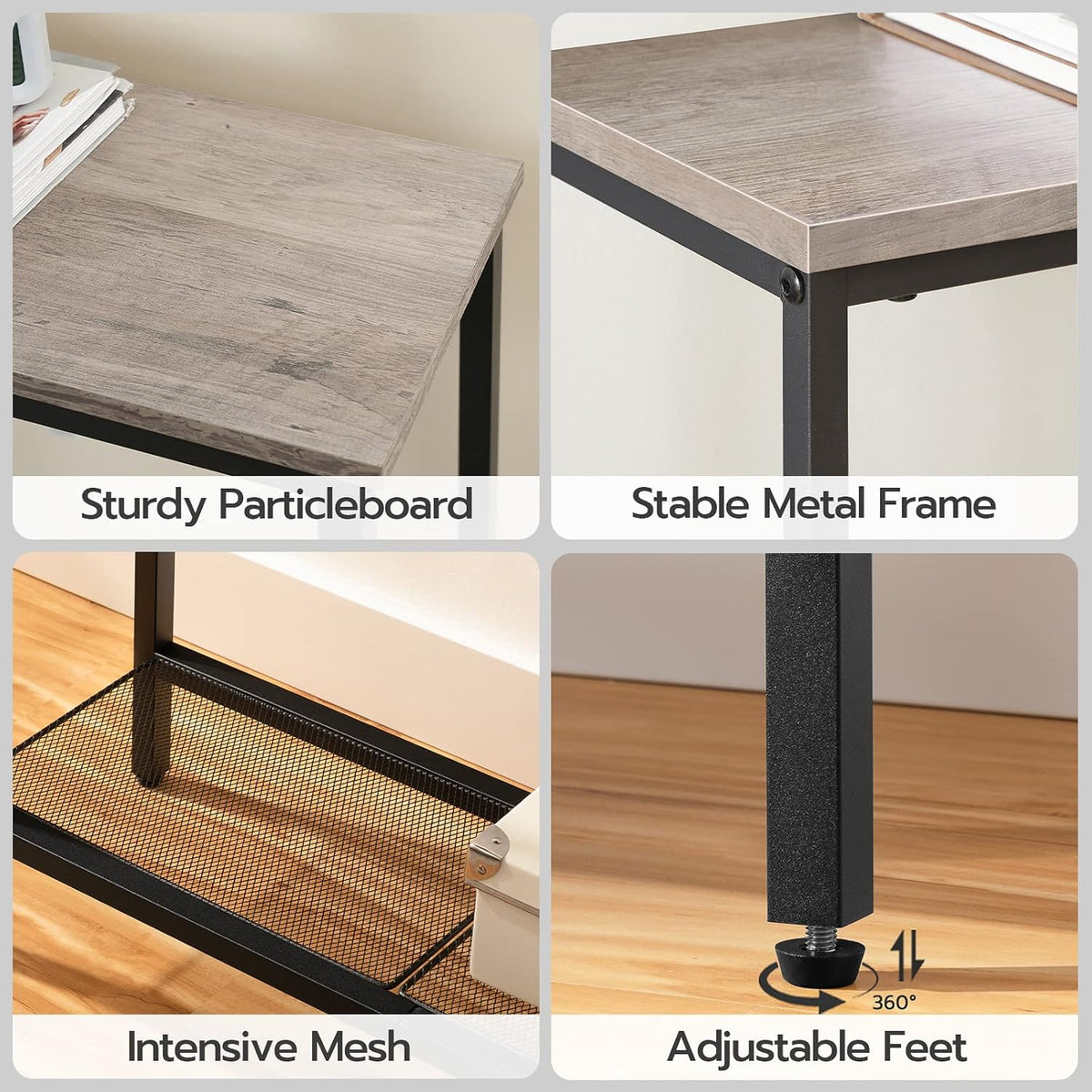 HOOBRO 29.5" Narrow Console Table, Small Entryway Table with Shelf, 2 Tier Thin Sofa Table, Behind Couch Table, Side Table, for Hallway, Living Room, Bedroom, Greige and Black BG74XG01