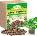 Halatool 14LB Organic Leca Clay Pebbles for Plants Lightweight Leca Balls Hydroton Clay Pebbles for Indoor Potted Plants Hydroponics Orchids Drainage Decoration Aquaponics