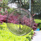SPRING SONG Tree of Life 3D Wind Spinner for Yard and Garden Mirrored Stainless Steel Spinner Indoor and Outdoor Hanging Decor Crafts Ornament Gifts Kinetic Art Yard Garden Spinner
