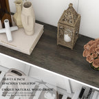 Entryway Table, 39" Farmhouse Console Table with Shelf Narrow Foyer Table | | 2-Tier Open Shelf,V-Shape Anti-Tip Legs,Slim Narrow Design,30-Min Easy Assembly,Sofa Table Use,Two-Tone Finish,Dark Oak
