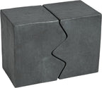 Set of 2 Side Tables, Outdoor & Indoor Rectangular Nesting Tables, Garden Stools, Patio Accent Tables for Porch, Deck, Living Room, No Assembly Required