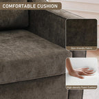 Swivel Accent Chairs Set of 2, 360° Swivel Armchairs, Light Coffee