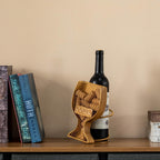 Vintiquewise Decorative Metal Goblet Shape Wine Bottle and Cork Holder A Unique Home Decor Piece and Countertop Accessory for Kitchens, Bars, and Dining Rooms - Great Collection for Wine Lovers