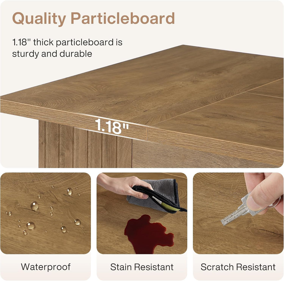 Tribesigns 63" Kitchen Island with Storage, Farmhouse Wood Stationary Island Table with Large Worktop & Leg Room, Coffee Bar Table for Kitchen, Dining Room, Living Room, Rustic Brown