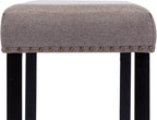 Duhome Elegant Lifestyle Nailhead Trim Bench, Khaki, Wood