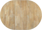ERYE Farmhouse Style Wooden Dining Table 42-Inch Functional Extendable Round Dining Table with 16" Leaf and X-Cross Legs,Oval Wooden Diningtable for Home Apartment Diningroom, Natural Wood Wash