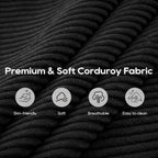 URRED Oversized Modular Sectional Sofa，Solid Black：122" U Shaped | Modern Comfy Cloud Couch with Movable Ottoman and Pillow, Deep Seat Couches for Living Room, Bedroom or Apartment