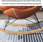 Single Rocking Chair with footrest, Made of Easy-Care Technical Fabric, ergonomically Designed for Balcony, Living Room, Bedroom, and Study Blue
