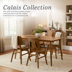 Alaterre Furniture Calais Dining – Mid Century Modern Set of 2 Dining Chairs – Solid Wood Chair Set with Minimalist Design for Dining Room or Kitchen (Warm Pecan Finish)