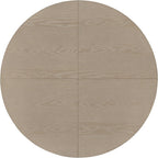 ROME + OAK Spier Modern Dining Table, 40-Inch Round Tabletop with Sturdy Pedestal Base, Rustic Beige - Retro Style Furniture Piece for Homes