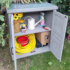 Outdoor Storage Cabinet Waterproof Small Strong Load-Bearing, Front Opening Outdoor Patio Storage Box Cabinet Small Easy to Assemble, Indoor and Outdoor Use,