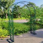 Garden Arbor, Metal Wedding Arch for Ceremony Party, Garden Trellis for Climbing Plants Outdoor, Wide 55" 71" 87" 103" 118" 134" Garden Arch Stand for Garden, Backyard, Lawn(Green,134" x 91" x 16")