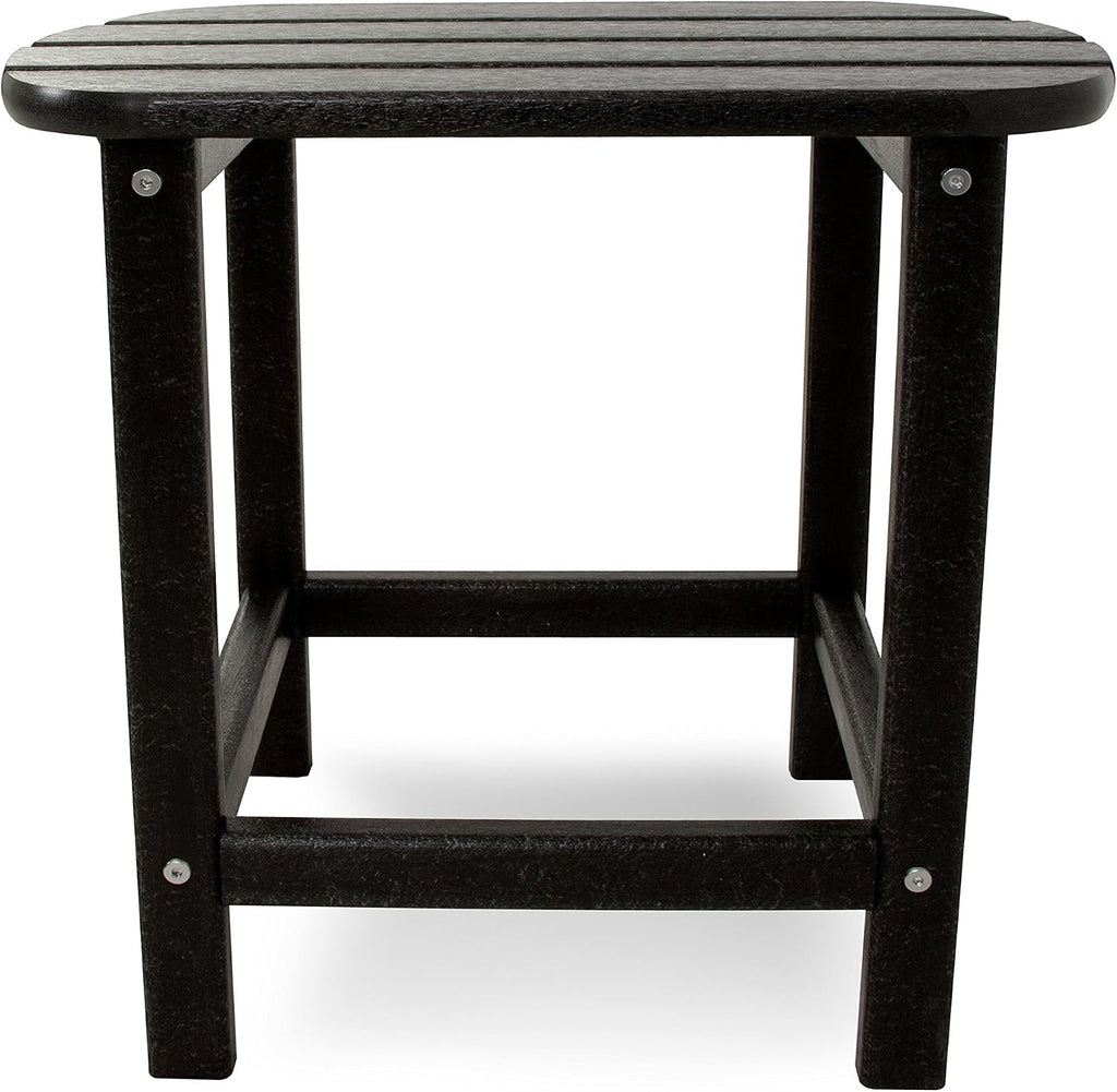 POLYWOOD SBT18BL South Beach 18" Outdoor Side Table, Black