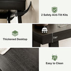 36" Narrow Console Table - 500lb Capacity 2-Tier Entryway Table, 2.6" Thick Top, Easy Clean & 15-Min Assembly, Sofa Table for Small Spaces
