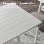 Signature Design By Ashley Robbinsdale 72-Inch Counter Height Dining Table with Kitchen Island Storage, Rubberwood Solids, Ash Veneer and MDF Substrates, Antique White