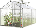 Greenhouse Jasmin 5 Aluminum Frame - 6.3 x 10.4 ft Approx. 6 mm Polycarbonate Panels