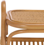 SAFAVIEH Couture Collection - Bayard Natural Rattan Accent Table, Side Table with Magazine Holder, Tropical Coastal Design, Fully Assembled (CWK3017A)
